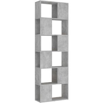 Shumee dělící stěna betonově šedá 60×24×186 cm dřevotříska, 809102 (809102)