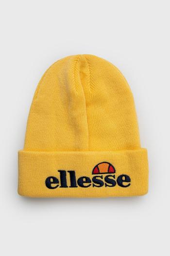 Čepice Ellesse žlutá barva, z tenké pleteniny