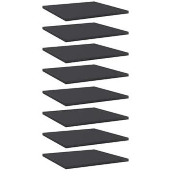 Přídavné police 8 ks šedé 40 x 40 x 1,5 cm dřevotříska 805175 (695,45)