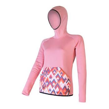 SENSOR TECNOSTRETCH PATTERN dámská mikina s kapucí strawberry ice Velikost: XL