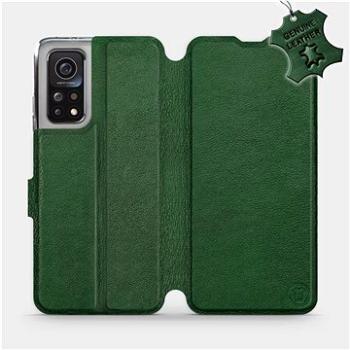 Flipové pouzdro na mobil Xiaomi MI 10T Pro - Zelené - kožené -   Green Leather (5903516465392)