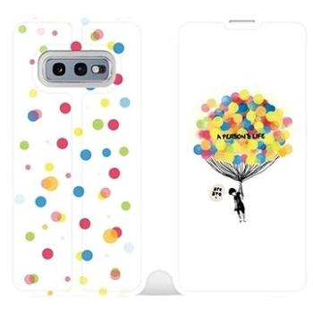 Flipové pouzdro na mobil Samsung Galaxy S10e - MH15P Balónky bye bye a person´s life (5903226814947)