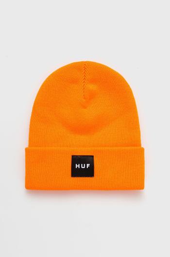 Čepice HUF oranžová barva, z tenké pleteniny