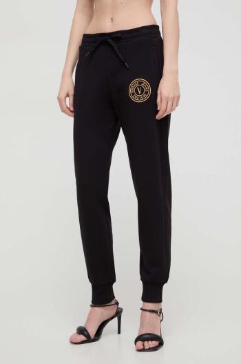 Bavlněné tepláky Versace Jeans Couture černá barva, 76HAAT02 CF01T