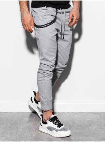 Pánské jogger kalhoty P908 - světle šedé