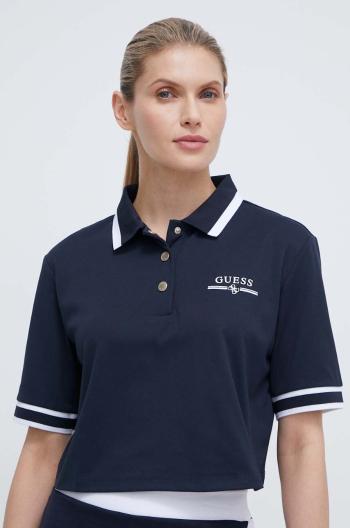 Polo tričko Guess ARLETH tmavomodrá barva, V4GP25 KBXQ2