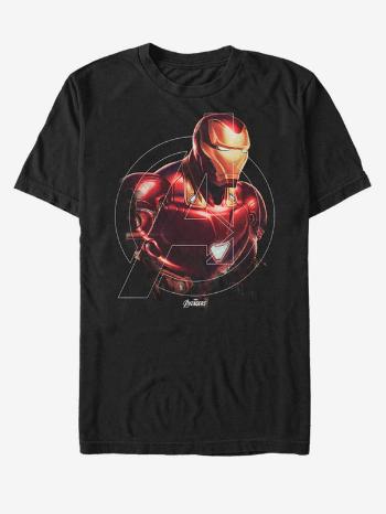 ZOOT.Fan Iron Man Avengers Logo Marvel Triko Černá
