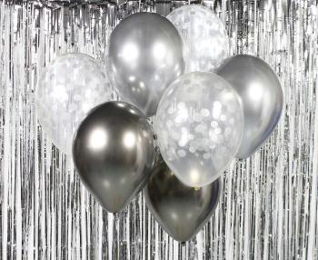 Godan Balónová kytice - stříbrné odstíny 7 ks