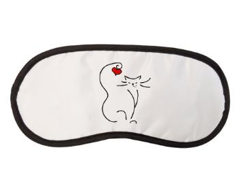 Maska na spaní - škraboška Love cat