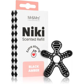 Mr & Mrs Fragrance Niki Black Amber vůně do auta náhradní náplň