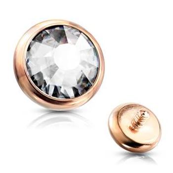 Šperky4U Náhradní kamínek k labretě, průměr 3 mm, čirá barva - ND015-RDC