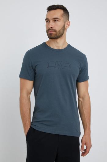 Bavlněné tričko CMP šedá barva, s potiskem
