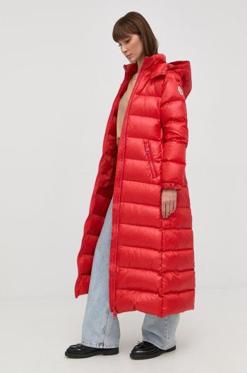 Péřová bunda Twinset dámská, červená barva, zimní