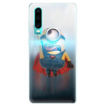 Odolné silikonové pouzdro iSaprio - Mimons Superman 02 - Huawei P30