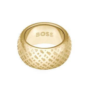 Hugo Boss Výrazný pozlacený prsten pro ženy 1580589 52 mm