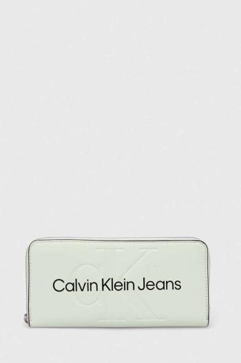 Peněženka Calvin Klein Jeans zelená barva, K60K607634