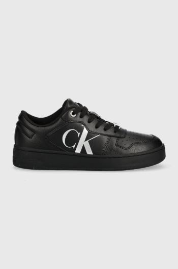 Sneakers boty Calvin Klein Jeans Basket Cupsole Bold Mono černá barva