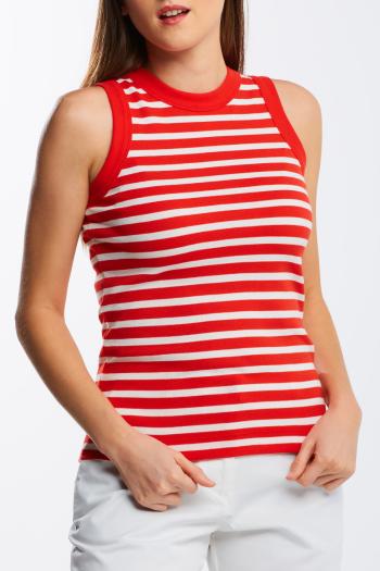 TOP GANT D1. STRIPED 1X1 RIB TANK TOP červená M