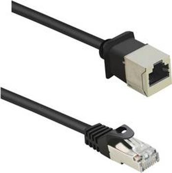 Síťový prodlužovací kabel RJ45 Renkforce RF-4394124, CAT 5e, F/UTP, 0.50 m, černá