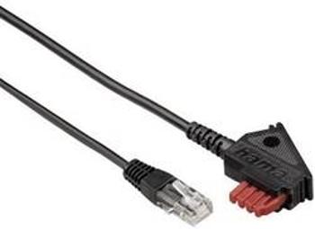 DSL kabel Hama 40648, [1x telefonní zástrčka TAE-F - 1x RJ45 zástrčka 8p2c], 6.00 m, černá