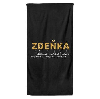 Osuška Ženská jména – GOLD (Jméno: Zdeňka, Velikost osušky: 100x170cm)