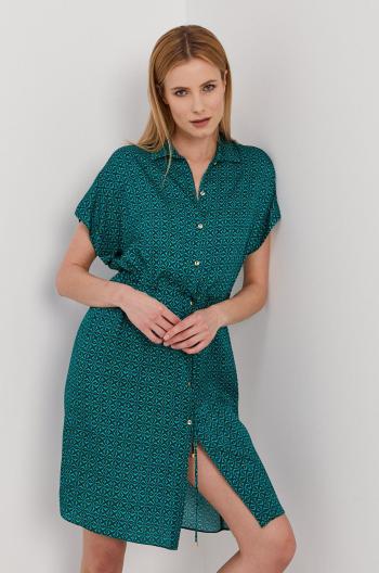 Šaty Nissa zelená barva, mini, áčkové