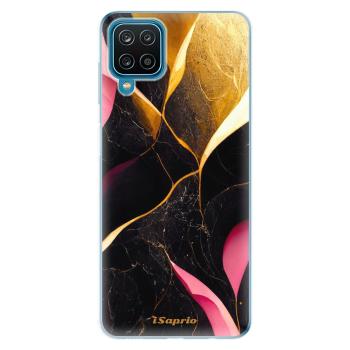 Odolné silikonové pouzdro iSaprio - Gold Pink Marble - Samsung Galaxy A12