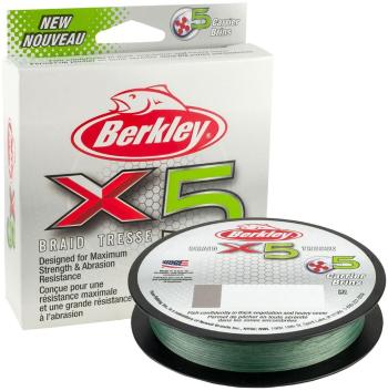 Berkley splétaná šňůra x5 low vis green 150 m-průměr 0,12 mm / nosnost 12,1 kg