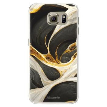 Silikonové pouzdro iSaprio - Black and Gold - Samsung Galaxy S6 Edge