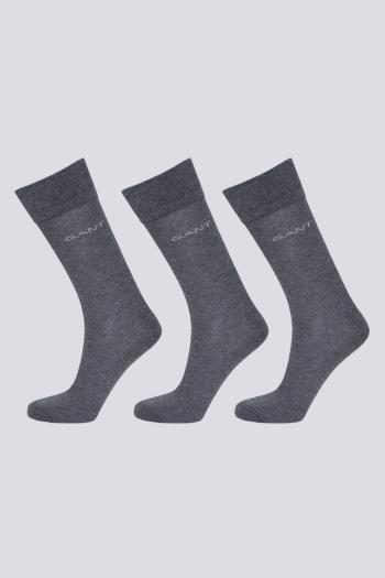 PONOŽKY GANT MERCERIZED COTTON SOCKS 3-PACK šedá 40/42