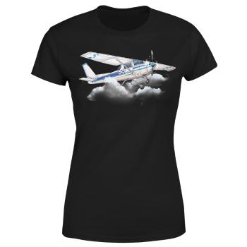 Tričko Cessna 152 (Velikost: 2XL, Typ: pro ženy, Barva trička: Černá)