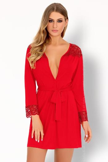 Elegantní župan Omolarina red - LivCo Corsetti L/XL Červená