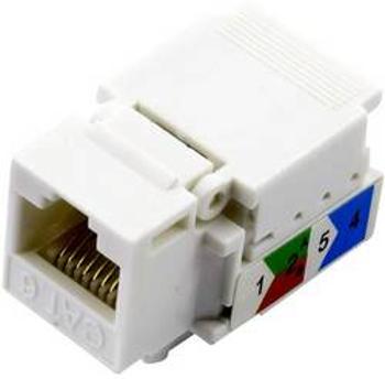 Spojka, rovná TRU COMPONENTS 93038C373, RJ45 bílá, 1 ks