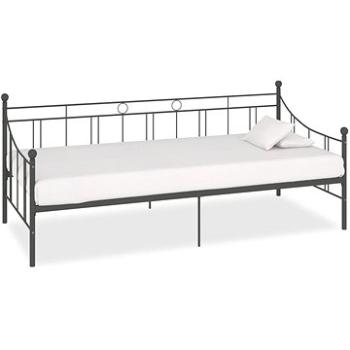 Rám denní postele šedý kov 90x200 cm (284670)