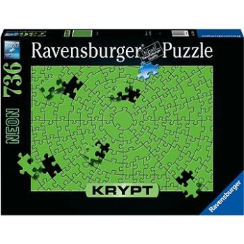 Ravensburger Puzzle 173648 Krypt Puzzle: Neonová Zelená 736 Dílků  (4005556173648)