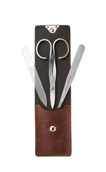 Tweezerman Manikúra BROWN - set nůžtiček, pinzety a pilníku na nehty
