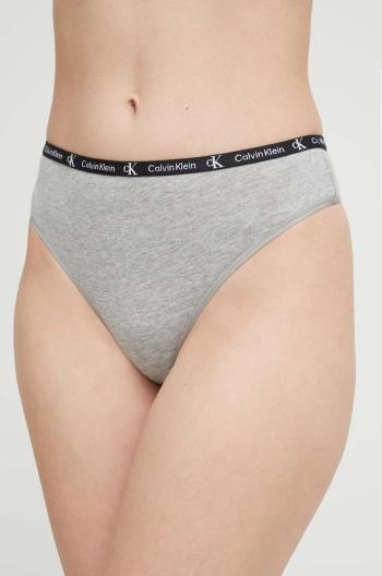 Tanga Calvin Klein Underwear 2-pack šedá barva, 000QD3990E