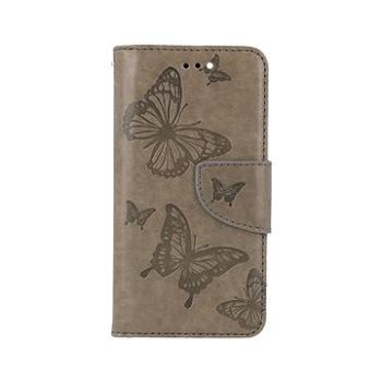 TopQ Pouzdro iPhone SE 2022 knížkové Butterfly šedé 75014 (Sun-75014)
