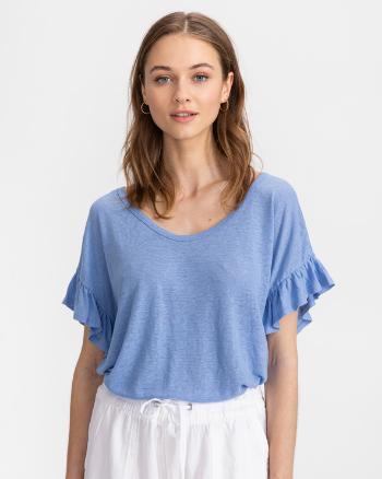 GAP Ruffle Sleeve Triko Modrá