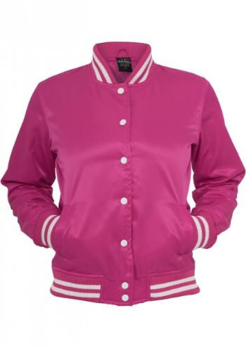 Urban Classics Ladies Shiny College Jacket fus/wht - S