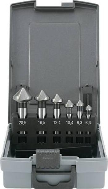 Sada záhlubníků 6dílná HSS TOOLCRAFT 1614138, válcová stopka, 6.3 mm, 8.3 mm, 10.4 mm, 12.4 mm, 16.5 mm, 20.5 mm, 1 ks