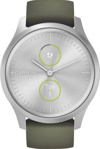 Chytré hodinky Garmin vivomove Style, Silver-Moss Green, Silicone