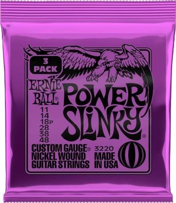 Ernie Ball 3220 Power Slinky 3-Pack Struny pro elektrickou kytaru