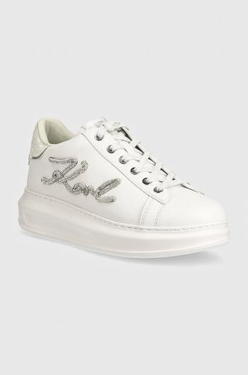 Kožené sneakers boty Karl Lagerfeld KAPRI bílá barva, KL62510G