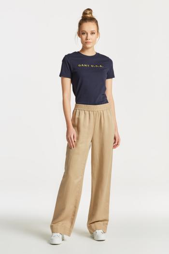 KALHOTY GANT LINEN VISCOSE PULL-ON PANTS hnědá 46