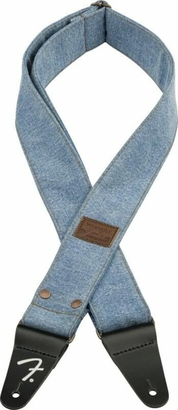 Fender Wrangler Denim Strap Kytarový pás Light Indigo