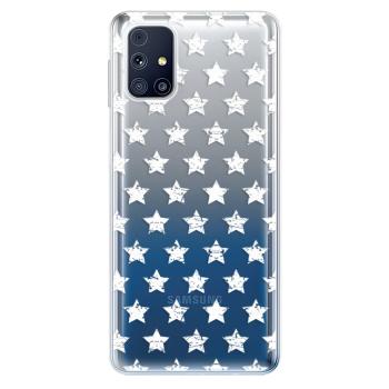 Odolné silikonové pouzdro iSaprio - Stars Pattern - white - Samsung Galaxy M31s