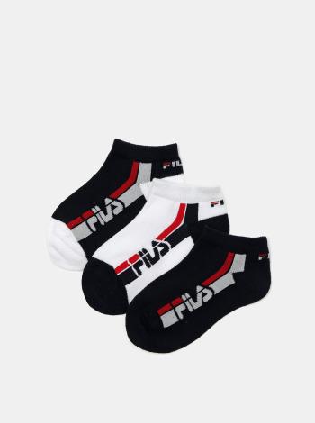Sada tří párů dětských ponožek v černé a modré barvě FILA