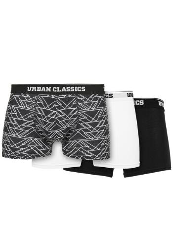 Urban Classics Organic Boxer Shorts 3-Pack tron aop+white+black - 5XL