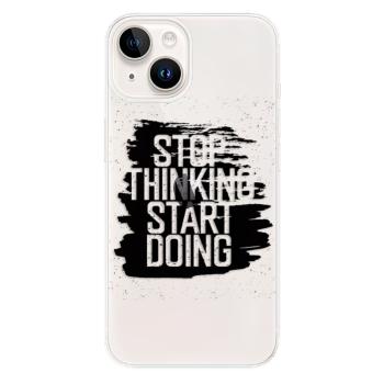 Odolné silikonové pouzdro iSaprio - Start Doing - black - iPhone 15